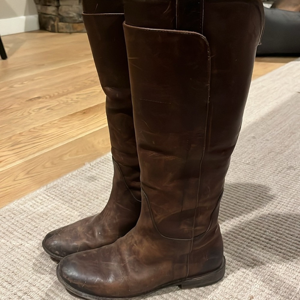 Frye Paige Leather Tall Riding Boots- perfectly broken in - Picture 3 of 3